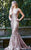 Jovani - 59762 Low V-Neck Sequin Evening Gown Prom Dresses 00 / Rose/Gold