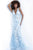 Jovani 60283 - Floral Applique Prom Gown Evening Dresses 00 / Light Blue