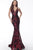 Jovani 63350SC - Sequined V-Cut Back Long Gown Evening Dresses 22 / Black-Silver