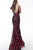 Jovani 63350SC - Sequined V-Cut Back Long Gown Evening Dresses 22 / Black-Silver