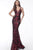 Jovani 63350SC - Sequined V-Cut Back Long Gown Evening Dresses 22 / Black-Silver