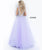 Jovani 65379SC - Plunging Crystal Embellished Ballgown Ball Gowns 6 / Lilac