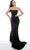 Jovani 94366SC- Straight Across Neckline Mermaid Gown Evening Dresses 2 / Navy