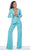 Jovani - Collared Plunging V-Neck Formal Pantsuit 02637SC Formal Pantsuits