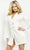 Jovani - Collared V-Neck Cocktail Dress 05853SC - 1 pc White In Size 4 Available Cocktail Dresses 4 / White