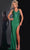 Jovani D5034 - Geometric Beaded Prom Dress Prom Dresses 00 / Emerald