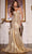 Jovani D5067 - Ruched Metallic Prom Dress Prom Dresses 00 / Gold