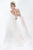 Jovani - Deep V-Neck Tulle Prom Ballgown 1310SC - 1 pc Off White/ Lilac In Size 6 Available Prom Dresses 6 / Off White/ Lilac