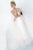 Jovani - Deep V-Neck Tulle Prom Ballgown 1310SC - 1 pc Off White/ Lilac In Size 6 Available Prom Dresses 6 / Off White/ Lilac