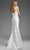 Jovani JB40791 - V-Neck Seamed High Slit Bridal Gown Wedding Dresses