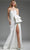 Jovani JB40791 - V-Neck Seamed High Slit Bridal Gown Wedding Dresses