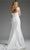 Jovani JB40791 - V-Neck Seamed High Slit Bridal Gown Wedding Dresses