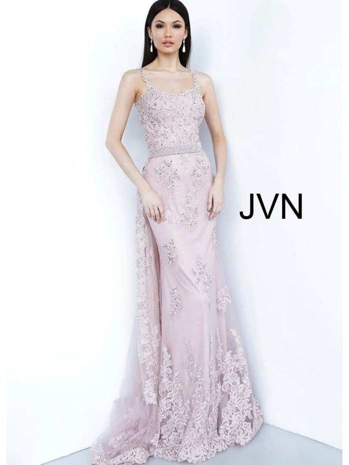 Jovani JVN2444ASC - Semi-Sweetheart Overskirt Prom Dress Special Occasion Dress 0 / Dusty Rose