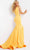 Jovani - One Shoulder Mermaid Prom Gown 06763SC - 1 pc Yellow in Size 8 Available Prom Dresses 8 / Yellow