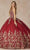 Juliet Dresses 1442 - V-Neck Butterfly Appliqued Quinceanera Gown Ball Gowns