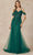 Juliet Dresses 281 - Off-Shoulder Lace Embroidered Gown Prom Dresses XS / Emerald Green