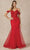 Juliet Dresses 281 - Off-Shoulder Lace Embroidered Gown Prom Dresses XS / Red