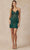 Juliet Dresses 874 - Fitted Sequin Cocktail Dress Special Occasion Dress XS / Emerald Green