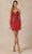 Juliet Dresses 874 - Fitted Sequin Cocktail Dress Special Occasion Dress XS / Red