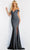 JVN by Jovani JVN06281 - Off Shoulder Mermaid Prom Gown Special Occasion Dress 00 / Black