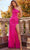 JVN by Jovani JVN23140 - Beaded Cutout Prom Gown Special Occasion Dress 00 / Neon Pink