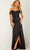 JVN by Jovani JVN36402 - Off-Shoulder Embroidered Evening Dress Prom Dresses