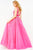 JVN by Jovani JVN68258 -  V-Neck Lace Applique Prom Dress Ball Gowns