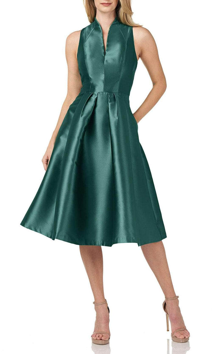 Kay Unger 5514626 - Sleeveless A-Line Knee-length Dress Special Occasion Dress 2 / Vibrant Green