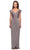 La Femme 25206SC - Off Shoulder Ruched Formal Dress Mother of the Bride Dresses 14 / Pewter