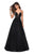 La Femme 27485SC - Plunging V-Neck Prom Dress Prom Dresses 6 / Navy