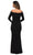 La Femme - 28054SC - Long Sleeves Fitted Bodice Dress Mother of the Bride Dresses 8 / Black