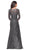 La Femme 28065SC - Quarter Sleeve Sequin Formal Dress Mother of the Bride Dresses 8 / Gunmetal