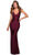 La Femme - 28593SC Metallic Sleeveless Prom Dress Evening Dresses 0 / Dark Berry