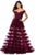 La Femme 28804SC - V-Neck Illusion Tiered Prom Dress Prom Dresses 6 / Black