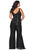 La Femme 29003SC - V-Neck Shimmer Jumpsuit Evening Dresses