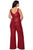 La Femme 29003SC - V-Neck Shimmer Jumpsuit Evening Dresses