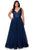 La Femme 29045SC - Sequin Ornate Sleeveless Evening Gown Evening Dresses 22W / Navy