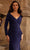 La Femme 29184 - V-Neck Ruched Evening Gown Special Occasion Dress