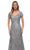 La Femme 29291SC - Short Sleeve Embroidered Formal Dress Mother of the Bride Dresses 10 / Silver