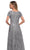 La Femme 29291SC - Short Sleeve Embroidered Formal Dress Mother of the Bride Dresses 10 / Silver