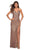 La Femme 29438SC - Sequin Detailed Evening Gown Prom Dresses 00 / Rose Gold