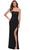 La Femme 29489SC - Strapless Sheath Evening Dress with Slit Evening Dresses 10 / Black