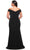 La Femme 29663SC - Off Shoulder V-Neck Prom Dress Prom Dresses 20W / Dark Emerald