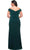 La Femme 29663SC - Off Shoulder V-Neck Prom Dress Prom Dresses 20W / Dark Emerald