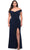 La Femme 29663SC - Off Shoulder V-Neck Prom Dress Prom Dresses 20W / Dark Emerald