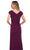 La Femme 29814SC - Ruched Bodice Cap Sleeve Formal Dress Mother of the Bride Dresses 18 / Black