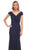 La Femme 29996SC - Ruched Bodice Column Formal Gown Mother of the Bride Dresses 8 / Navy