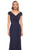 La Femme 29996SC - Ruched Bodice Column Formal Gown Mother of the Bride Dresses 8 / Navy