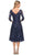 La Femme 30005SC - Bateau Neck Embroidered Dress Cocktail Dresses