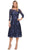 La Femme 30005SC - Bateau Neck Embroidered Dress Cocktail Dresses